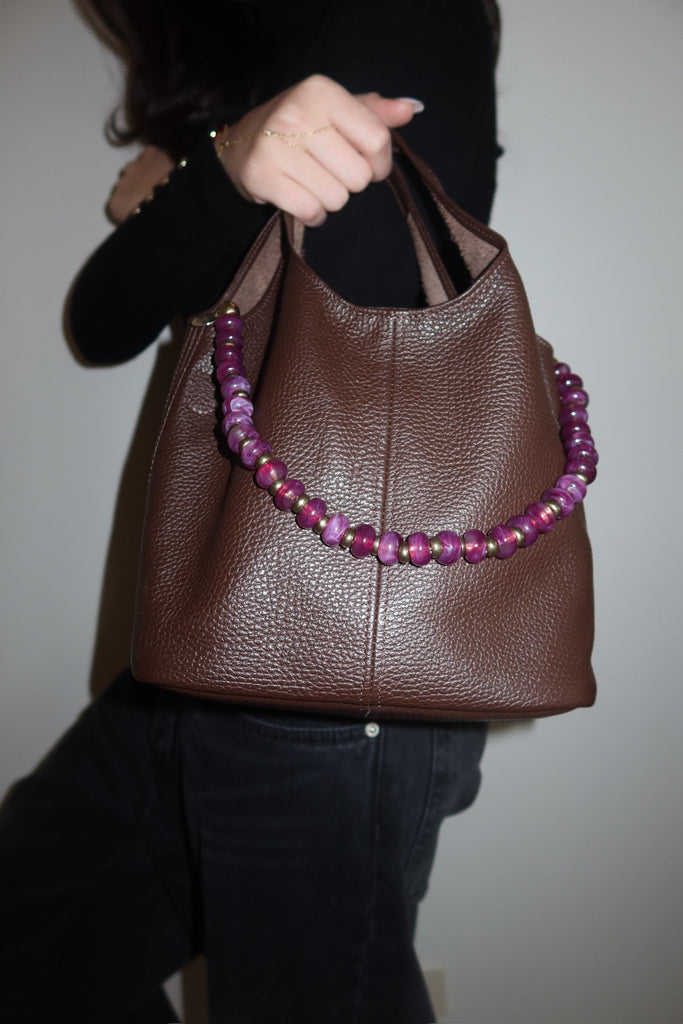 BEADED STRAP - Burgundy - NAHALL